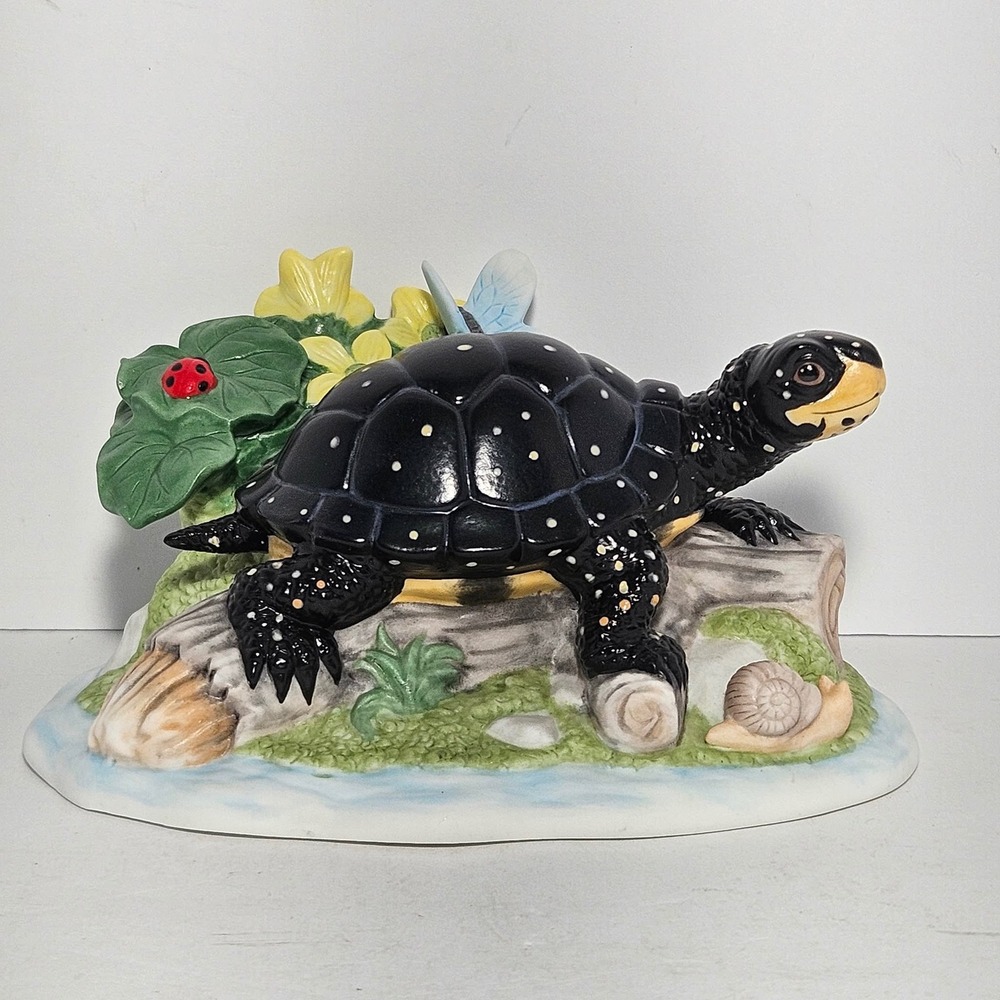 Lenox Woodland Harmony Spotted Turtle Figurine Porcelain 814002 New In Box